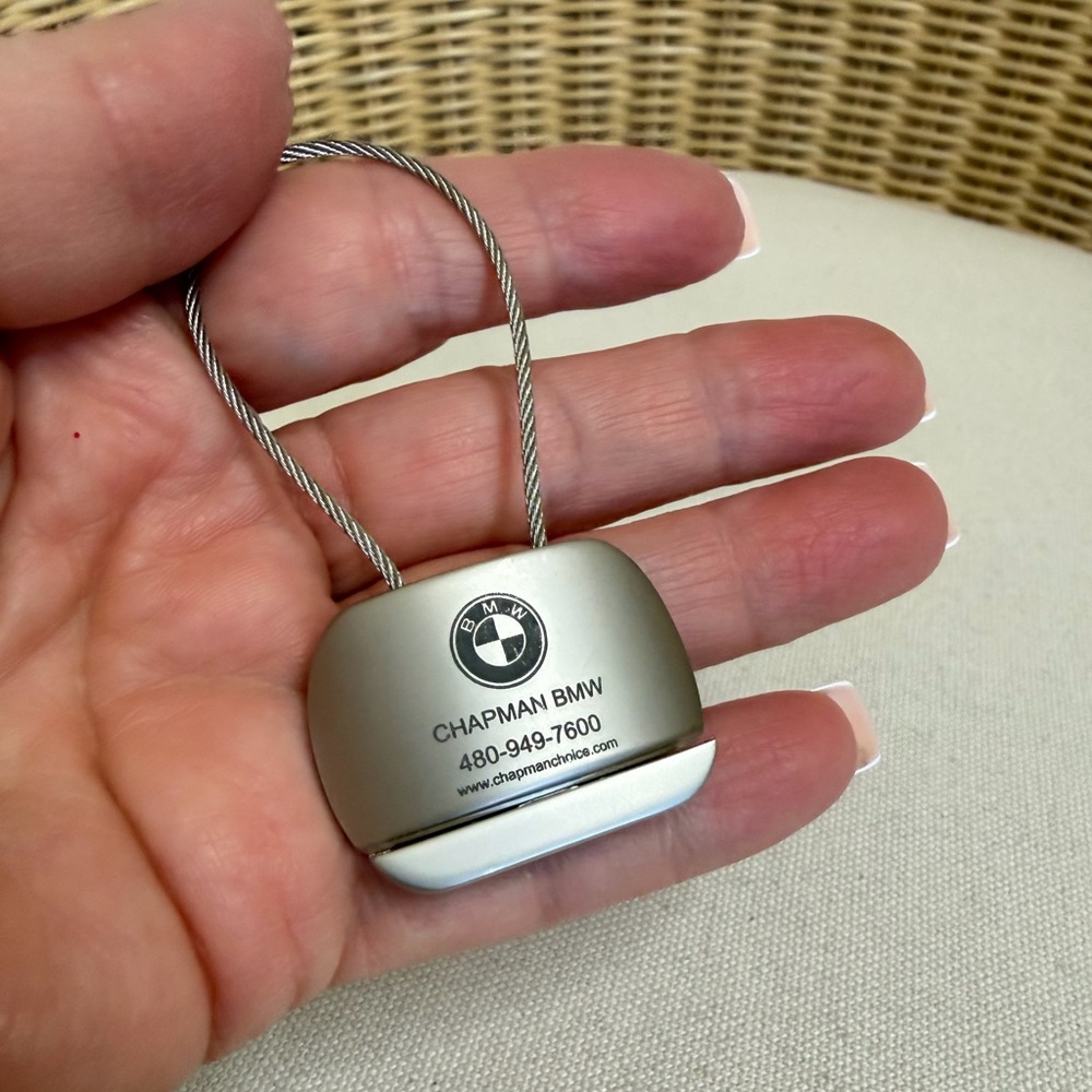 OEM BMW Silver Key Holder With Wire Loop